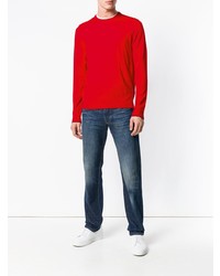 Мужской красный свитер с круглым вырезом от Ps By Paul Smith