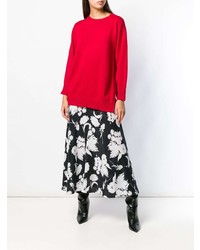 Женский красный свитер с круглым вырезом от Lamberto Losani