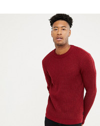 Мужской красный свитер с круглым вырезом от D-struct