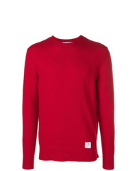 Мужской красный свитер с круглым вырезом от Department 5