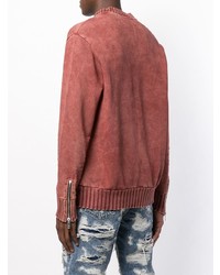 Мужской красный свитер с круглым вырезом от Diesel