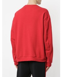 Мужской красный свитер с круглым вырезом от Yoshiokubo