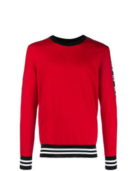 Мужской красный свитер с круглым вырезом от Dolce & Gabbana