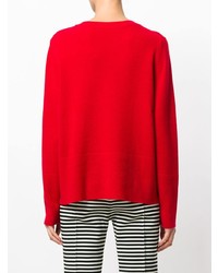 Женский красный свитер с круглым вырезом от Chinti & Parker