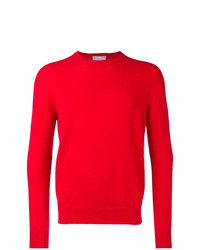 Мужской красный свитер с круглым вырезом от Entre Amis