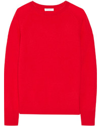 Женский красный свитер с круглым вырезом от Equipment