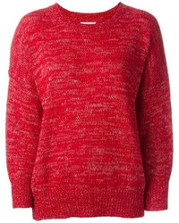 Женский красный свитер с круглым вырезом от Etoile Isabel Marant