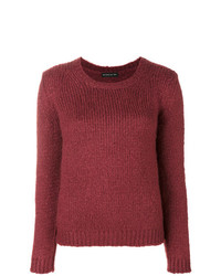 Женский красный свитер с круглым вырезом от Etro