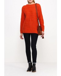 Женский красный свитер с круглым вырезом от F5