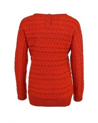 Женский красный свитер с круглым вырезом от F5