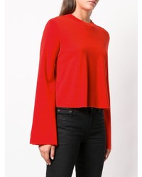 Женский красный свитер с круглым вырезом от McQ Alexander McQueen