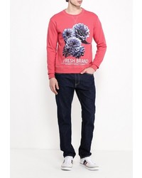 Мужской красный свитер с круглым вырезом от Fresh Brand