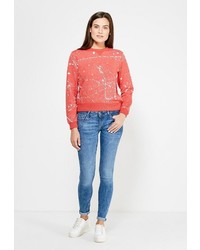 Женский красный свитер с круглым вырезом от G Star