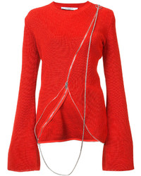 Женский красный свитер с круглым вырезом от Givenchy