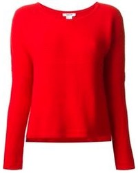 Женский красный свитер с круглым вырезом от Helmut Lang