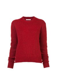 Женский красный свитер с круглым вырезом от Helmut Lang