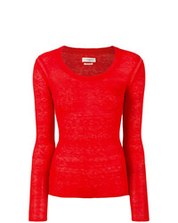 Женский красный свитер с круглым вырезом от Isabel Marant Etoile