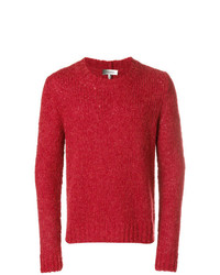 Мужской красный свитер с круглым вырезом от Isabel Marant