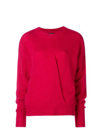 Женский красный свитер с круглым вырезом от Isabel Marant
