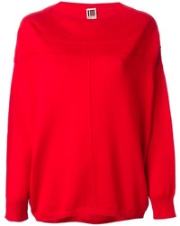 Женский красный свитер с круглым вырезом от Isola