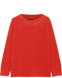 Женский красный свитер с круглым вырезом от J.Crew
