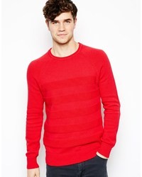 Мужской красный свитер с круглым вырезом от Jack Wills