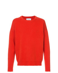 Мужской красный свитер с круглым вырезом от John Elliott