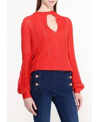Женский красный свитер с круглым вырезом от Just Cavalli