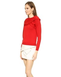Женский красный свитер с круглым вырезом от J.W.Anderson