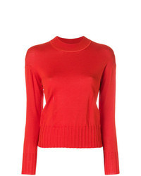 Женский красный свитер с круглым вырезом от Kenzo