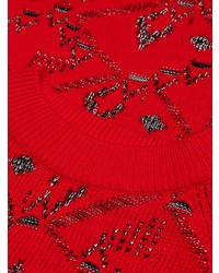 Мужской красный свитер с круглым вырезом от Saint Laurent