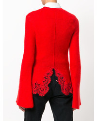 Женский красный свитер с круглым вырезом от Givenchy