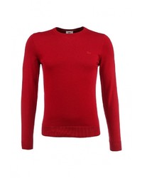 Мужской красный свитер с круглым вырезом от Lacoste