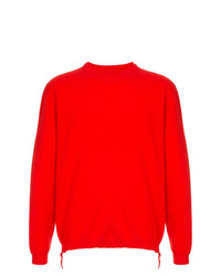 Мужской красный свитер с круглым вырезом от Laneus
