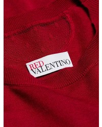 Женский красный свитер с круглым вырезом от RED Valentino