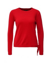 Женский красный свитер с круглым вырезом от LOST INK