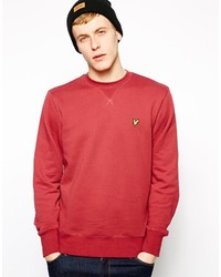 Мужской красный свитер с круглым вырезом от Lyle & Scott