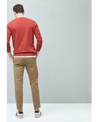 Мужской красный свитер с круглым вырезом от Mango Man