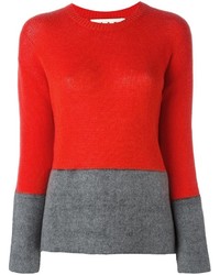 Женский красный свитер с круглым вырезом от Marni