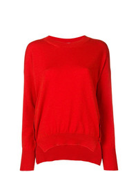 Женский красный свитер с круглым вырезом от Mauro Grifoni