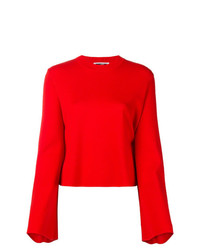 Женский красный свитер с круглым вырезом от McQ Alexander McQueen