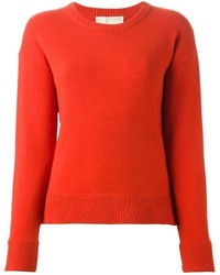 Женский красный свитер с круглым вырезом от MICHAEL Michael Kors