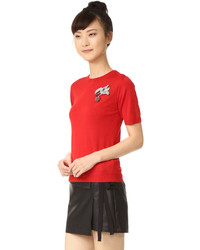 Женский красный свитер с круглым вырезом от No.21