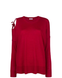 Женский красный свитер с круглым вырезом от P.A.R.O.S.H.