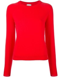 Женский красный свитер с круглым вырезом от Paul Smith