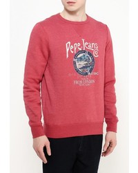 Мужской красный свитер с круглым вырезом от Pepe Jeans