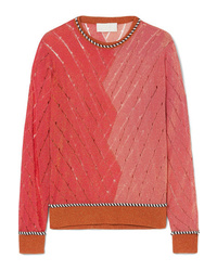 Женский красный свитер с круглым вырезом от Peter Pilotto