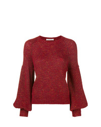 Женский красный свитер с круглым вырезом от Philosophy di Lorenzo Serafini