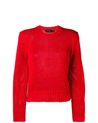 Женский красный свитер с круглым вырезом от Polo Ralph Lauren