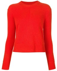 Женский красный свитер с круглым вырезом от Rag & Bone